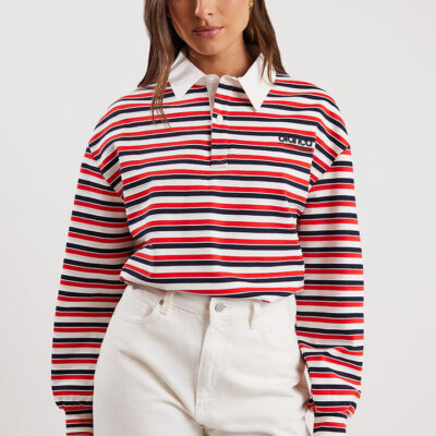 Blanca Ellie Polo Top Red