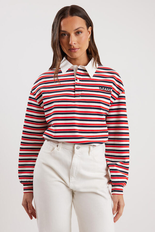 Blanca Ellie Polo Top Red