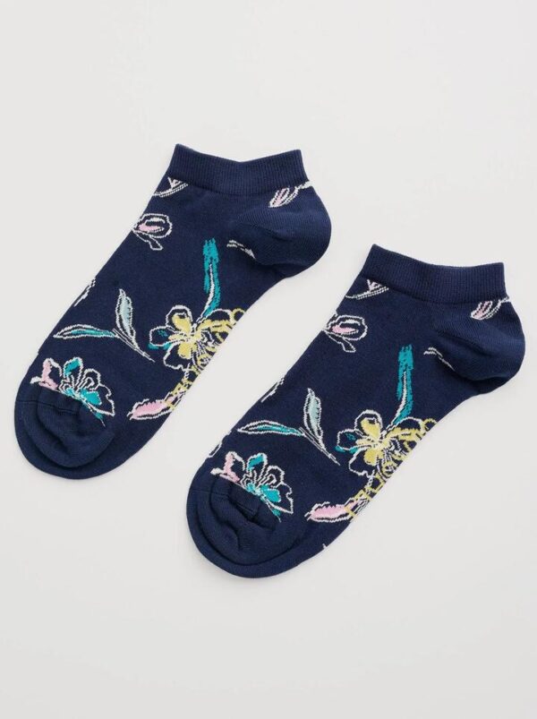 SEASALT LINEAR FLORAL ARTY TRAINER SOCKS