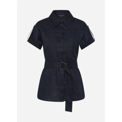 David Lawrence Imogen Linen Belted Shirt