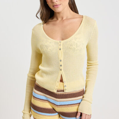 Elce Maeve Cardigan Lemon