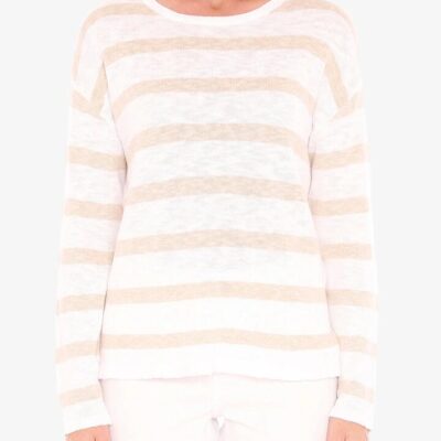 JUMP STRIPE SLUB PULLOVER