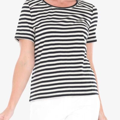 JUMP STRIPE SHORT SLEEVE TOP