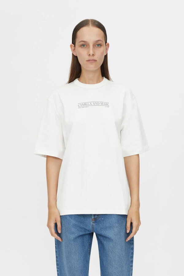 Camilla And Marc Rigel Logo Tee Soft White