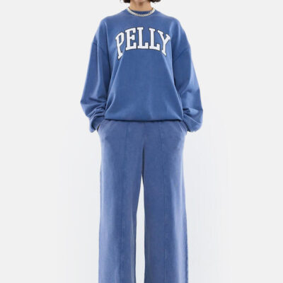 Ena Pelly EP Varsity Sweatshirt Indigo Wash