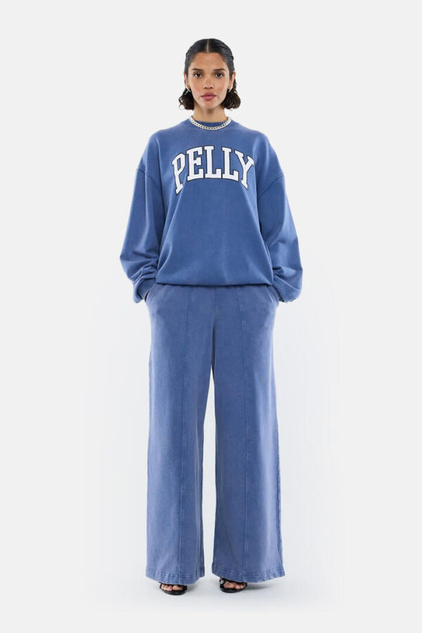 Ena Pelly EP Varsity Sweatshirt Indigo Wash