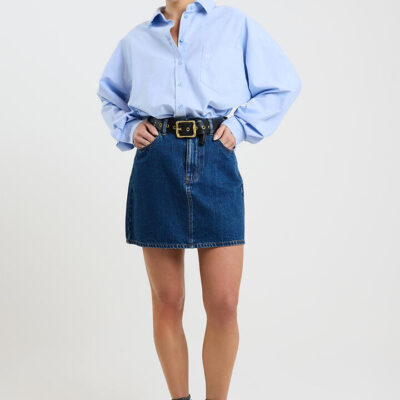 Nude Lucy Sia Denim Mini Skirt Force Blue