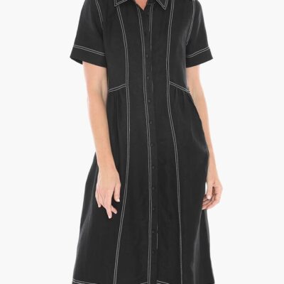 JUMP CONTRAST STITCH DRESS