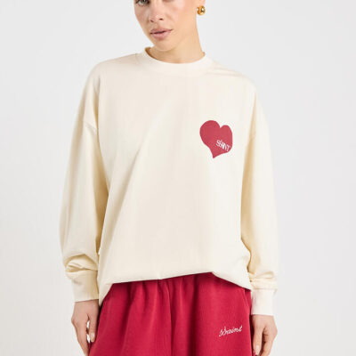 Sśaint Heart Long Sleeve Tee Cherry