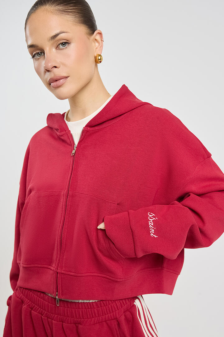 Sśaint Zip Jacket Cherry - Miss Nelly