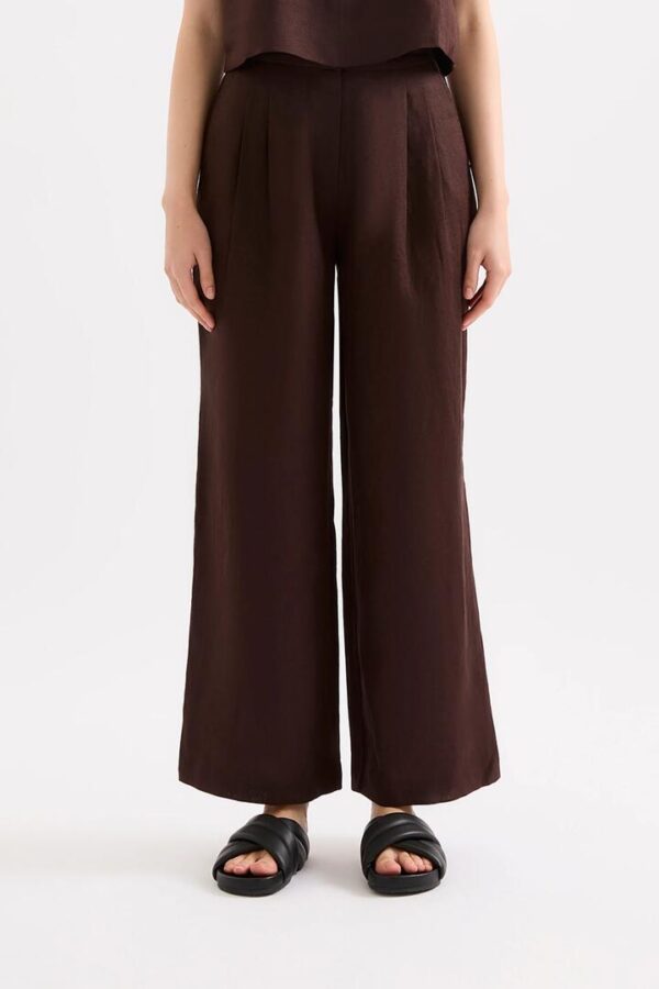Nude Lucy Thilda Linen Pant Linen Brown