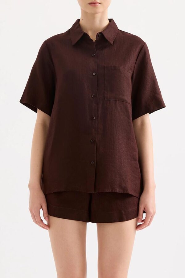 Nude Lucy Blake Linen Shirt Linen Brown