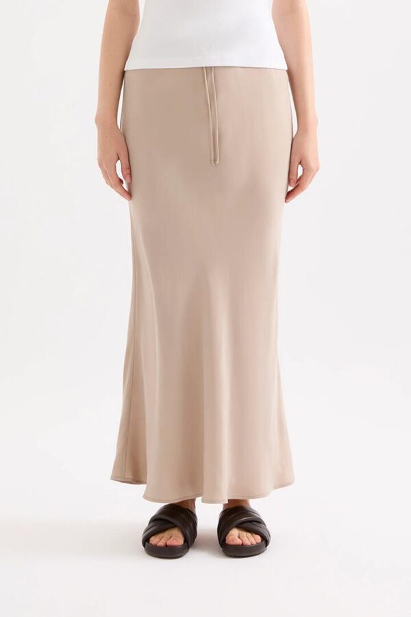 Nude Lucy Nikkia Cupro Maxi Skirt Brown