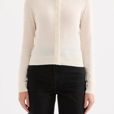 Nude Lucy Louie Linen Blend Cardigan Linen White