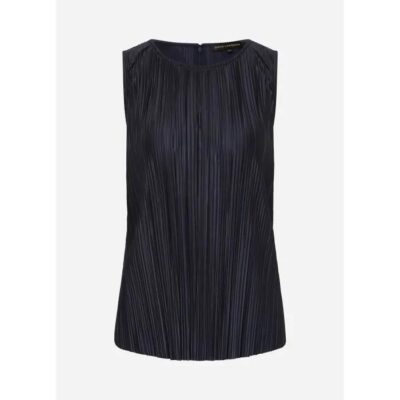 David Lawrence Tauri Pleat Jersey Top