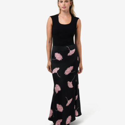 FORCAST Felicia Floral Satin Skirt