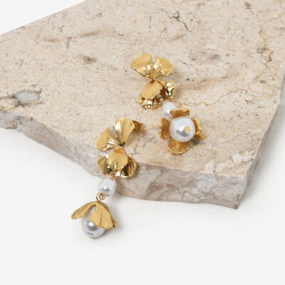 FORCAST Magnolia Petal Drop Earrings
