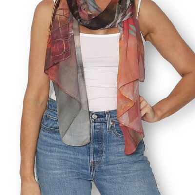 THE ARTISTS LABEL PANORAMA DANCING LIGHTS OF MELBOURNE SCARF