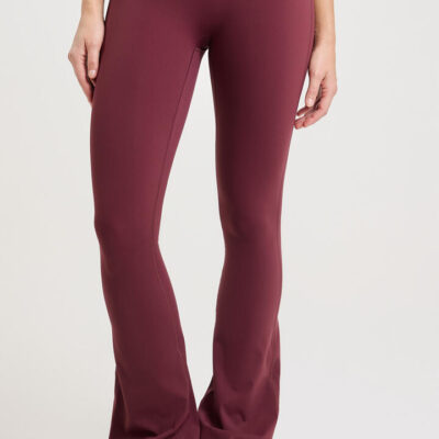 Leelo Active Sculpt Flare Leggings Cherry Cola
