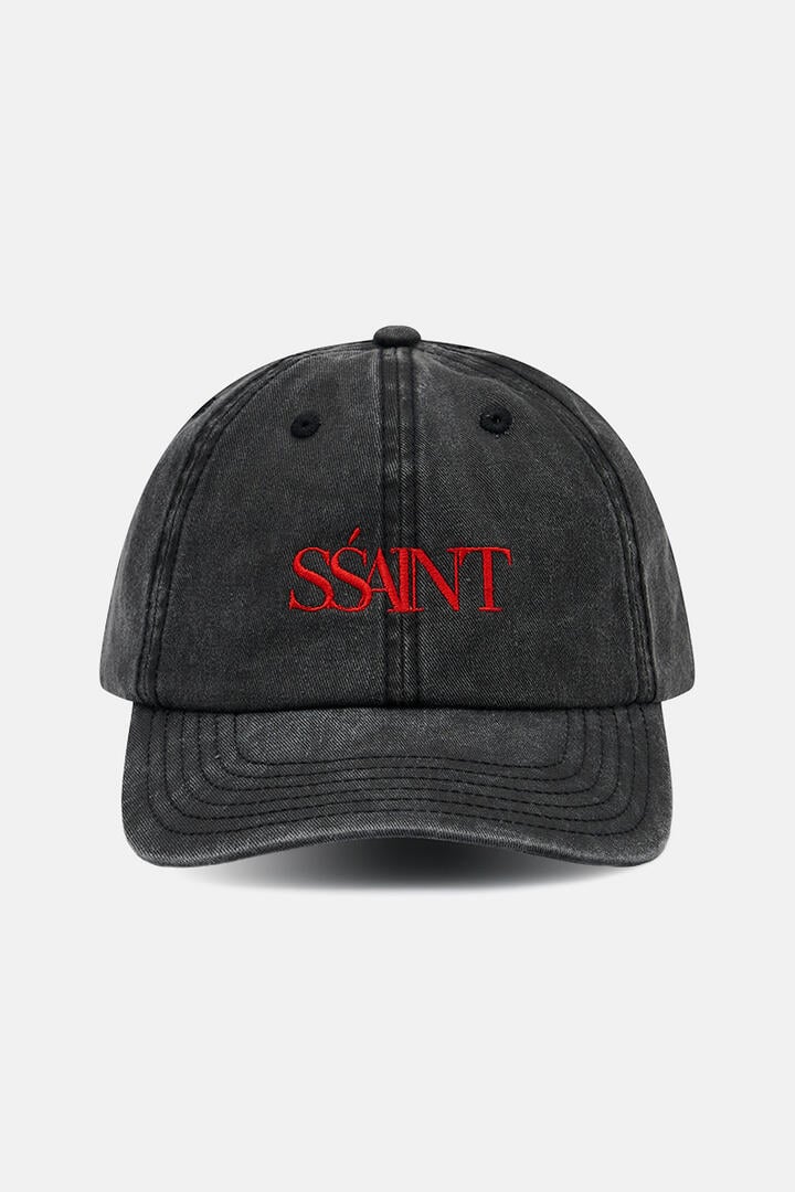 Sśaint Cherry Dad Cap Washed Black