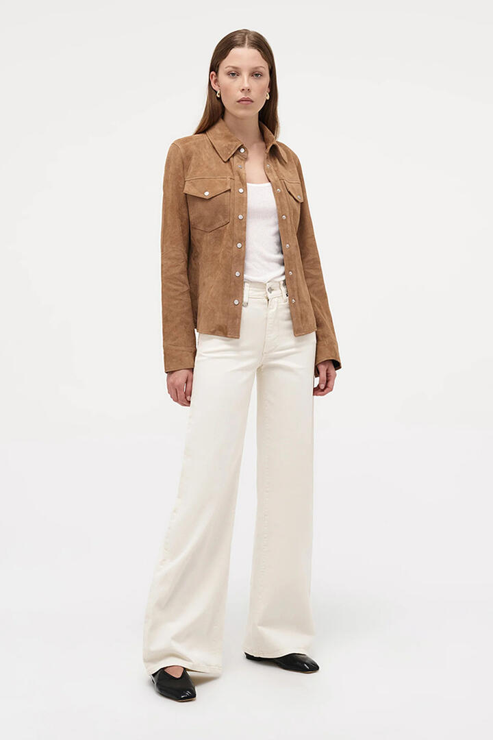 Neuw Denim Eva Wide Leg Jean Cream - Miss Nelly