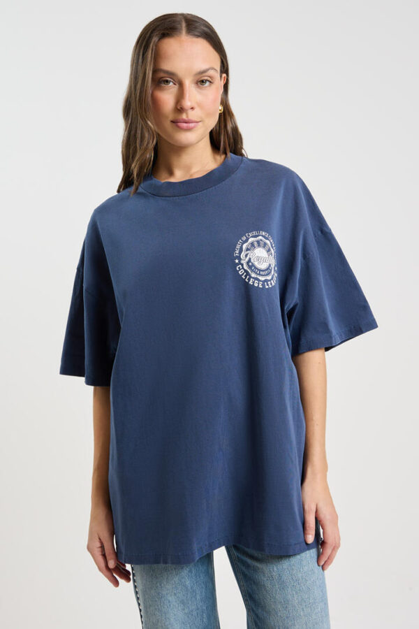 Ksubi Stacks Boyfriend SS Tee Ink Blue