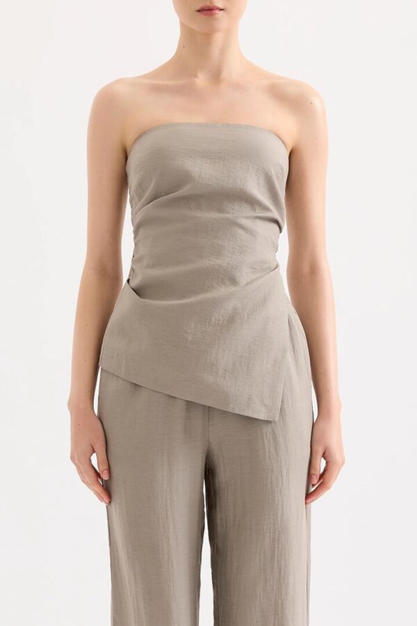 Nude Lucy Womens Juno Bodice Linen Blue Size L