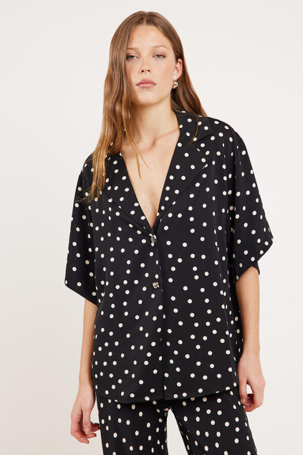 Ode Kele Short Sleeve Shirt Large Scattered Spot