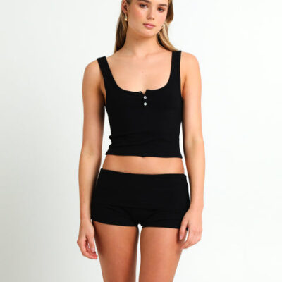 General Pants Co. Basics Soft Knit Button Tank