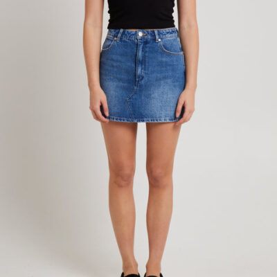 Wrangler Repair Denim Mini Skirt Deep Oasis
