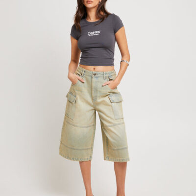 Dickies Blanco Light Denim Cargo Shorts