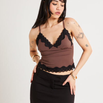 Alice In The Eve Avery Contrast Lace Cami