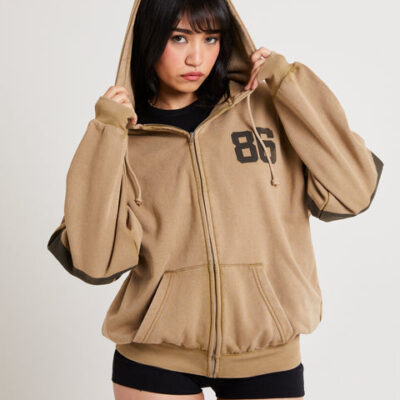Bdg Urban Outfitters Dusty Zip Through Hoodie