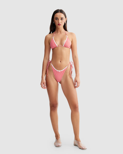 Lioness Gingham Rio Tie Side Bikini Bottoms