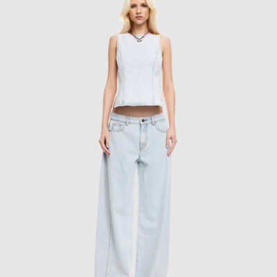 Lioness Rider Backless Denim Top
