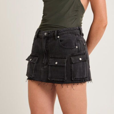 One Teaspoon Sloane Low Waist Denim Mini Skirt