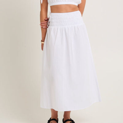 Subtitled Clara Tie Side Midi Skirt