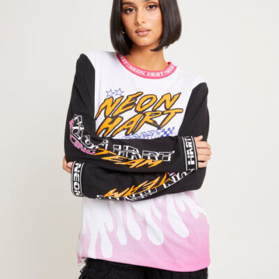 Neon Hart Moto X Long Sleeve T-Shirt