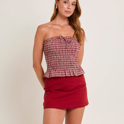 Subtitled Sandra Gingham Bandeau