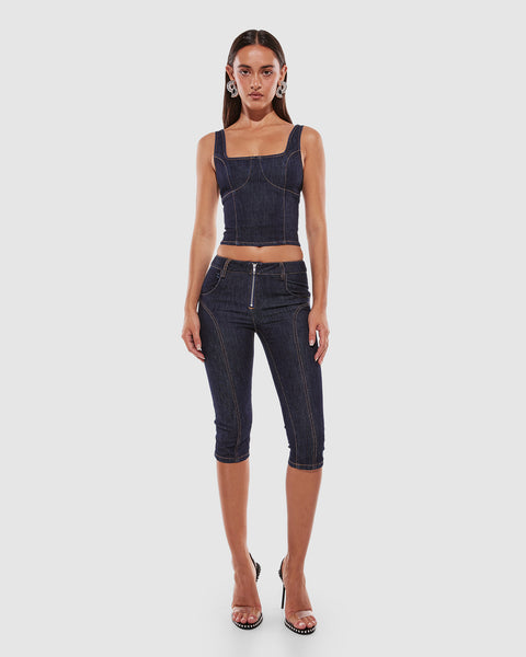 By Dyln Hannah Capri Denim Pants