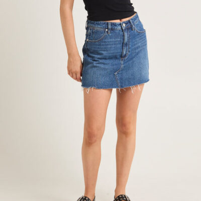 Wrangler Repair Denim Mini Skirt