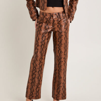 Alice In The Eve Stassy Snake Faux Leather Pants