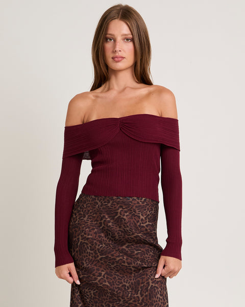 Alice In The Eve Tully Off Shoulder Knit Top