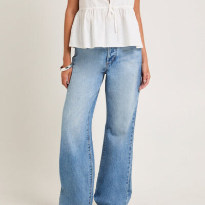 Rollas Stevie Relaxed Denim Jeans Brad Blue