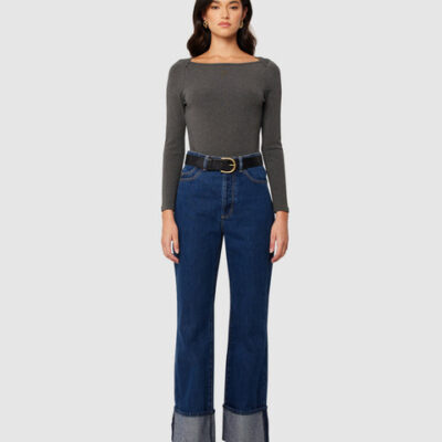 Rollas Stevie Relaxed Denim Jeans Deep Blue