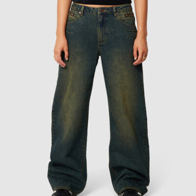 Abrand 95 Mid Baggy Zip Denim Jeans Xena