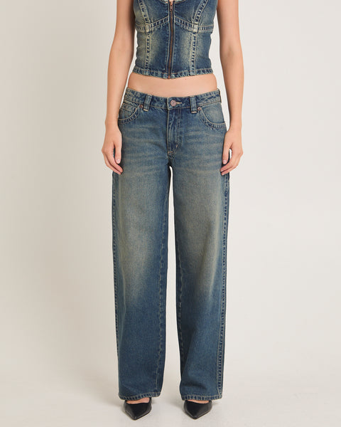 Abrand Rip Curl 99 Low Baggy Denim Jeans Zola Board