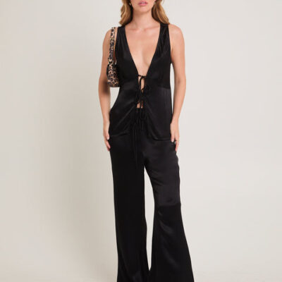 Alice In The Eve Meredith Satin Mid Rise Pants
