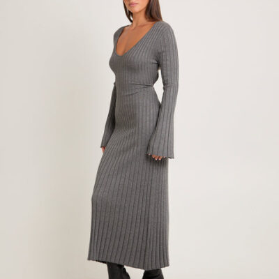Subtitled Sophie Long Sleeve Rib Knit Dress