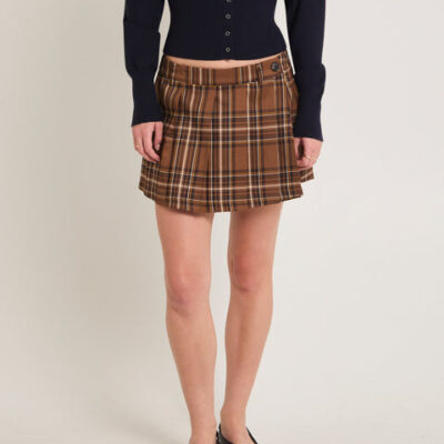 Insight Lassen Check Pleated Mini Skirt